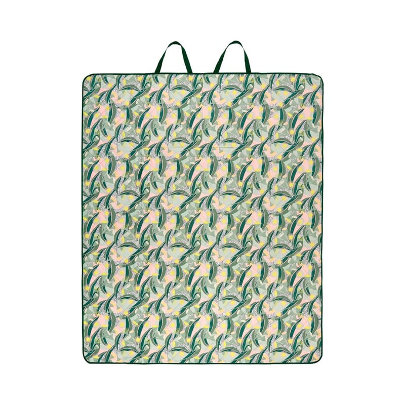 Native Floral Greens Large Picnic Rug
