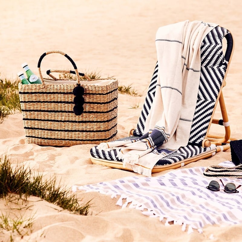 Seagrass Beach Bag S20 One Size Natural/Pattern 
