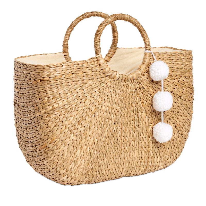 Seagrass Beach Bag S20 One Size Natural Pom Pom 