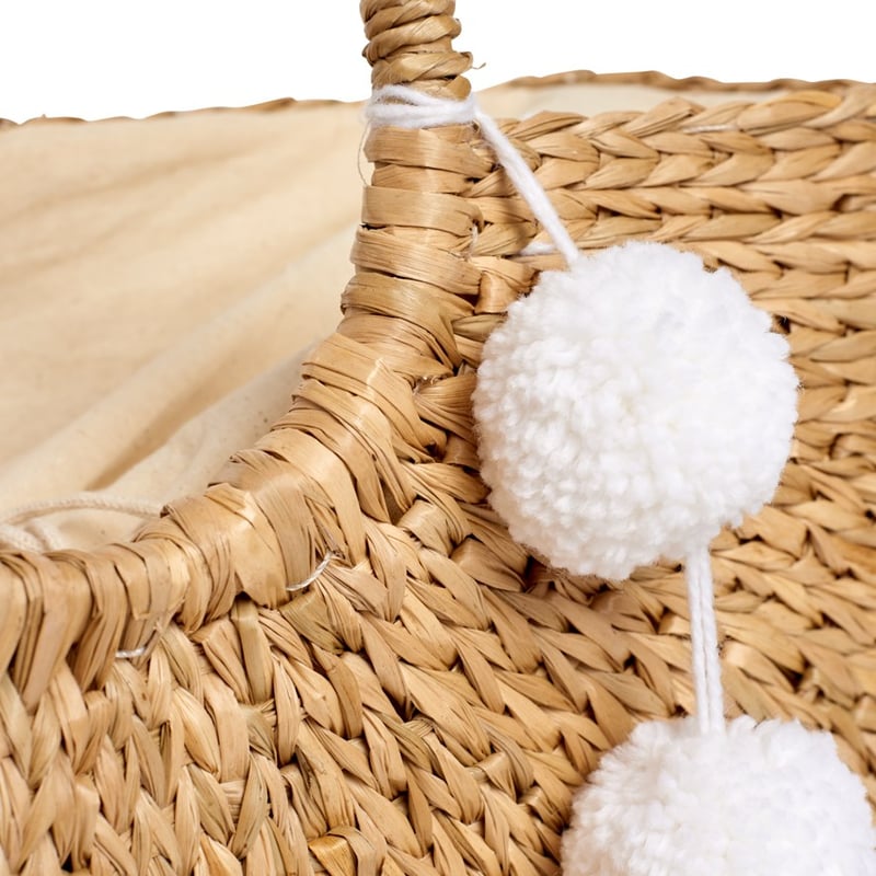 Seagrass Beach Bag S20 One Size Natural Pom Pom 