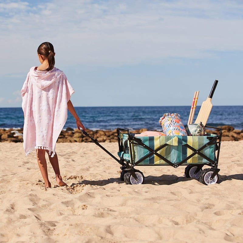 Aruba Stripe Teal Beach Trolley