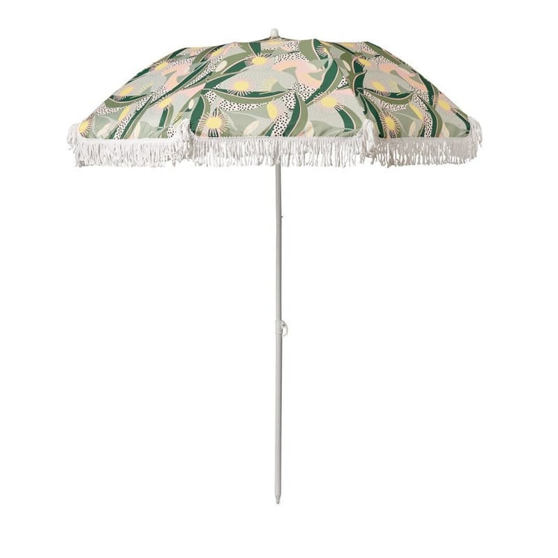 Native Floral Greens Beach Umbrella
