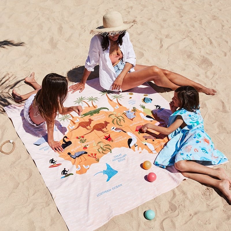 Australia Sand Free Family Beach Towel
