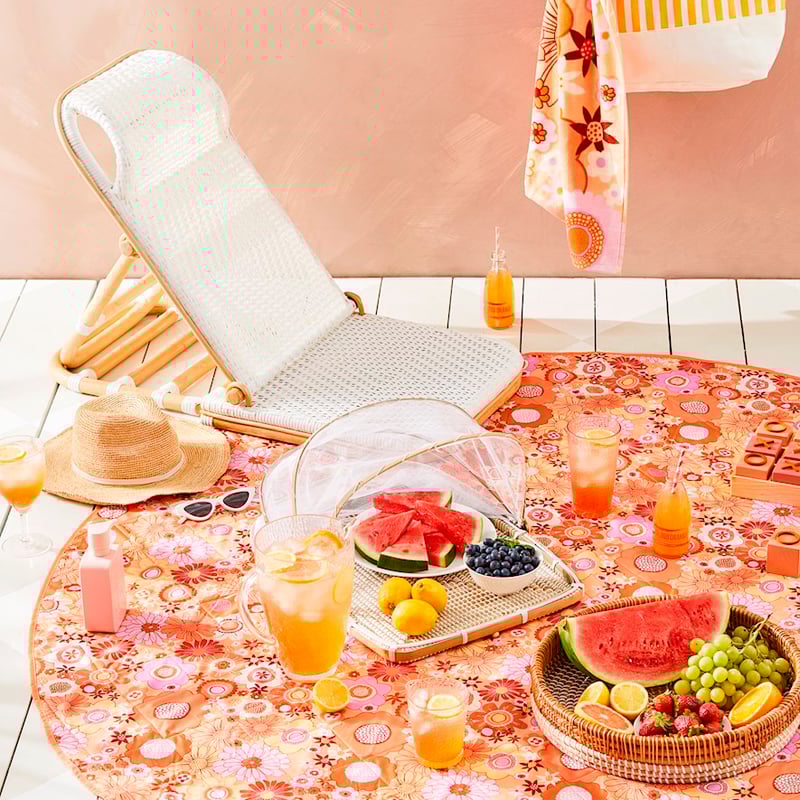 Boho Natural White Beach Chair