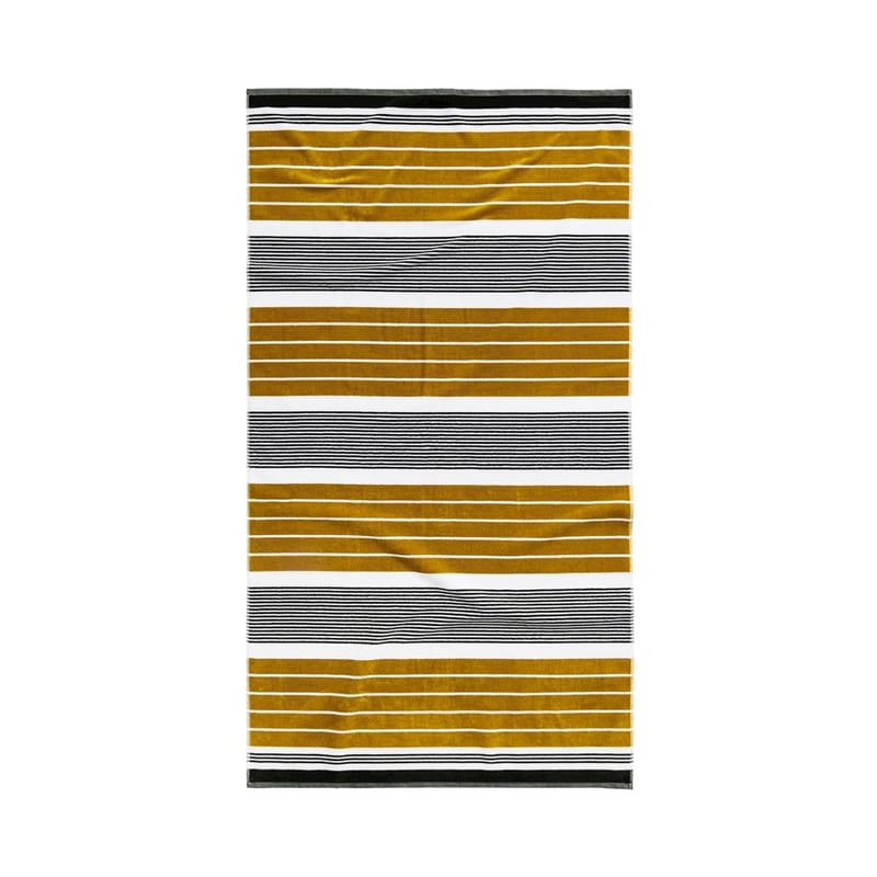 Seaport Mustard Velour Beach Towel  