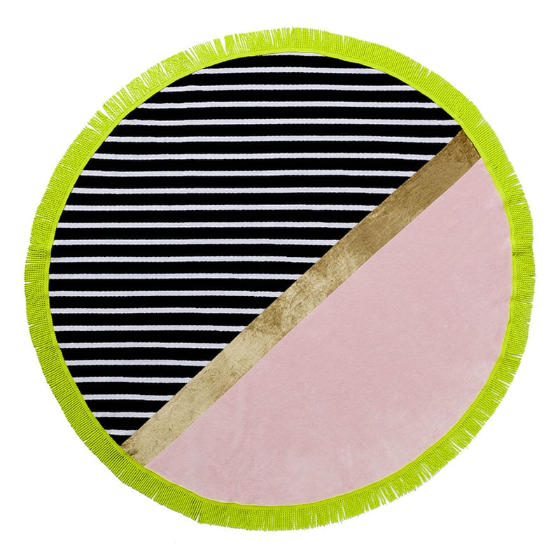 Velour Pink Sangria Circle Beach Towel