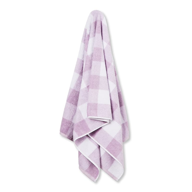 Gingham Lilac Towel Range