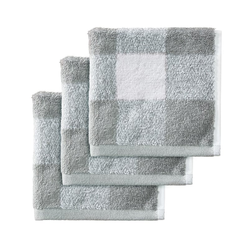 Gingham Pewter Towel Range