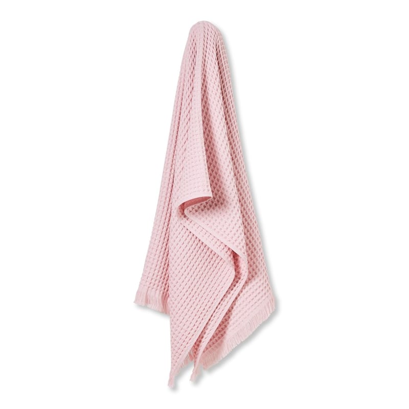 European Waffle Dusty Pink Marle Turkish Cotton Towel Range