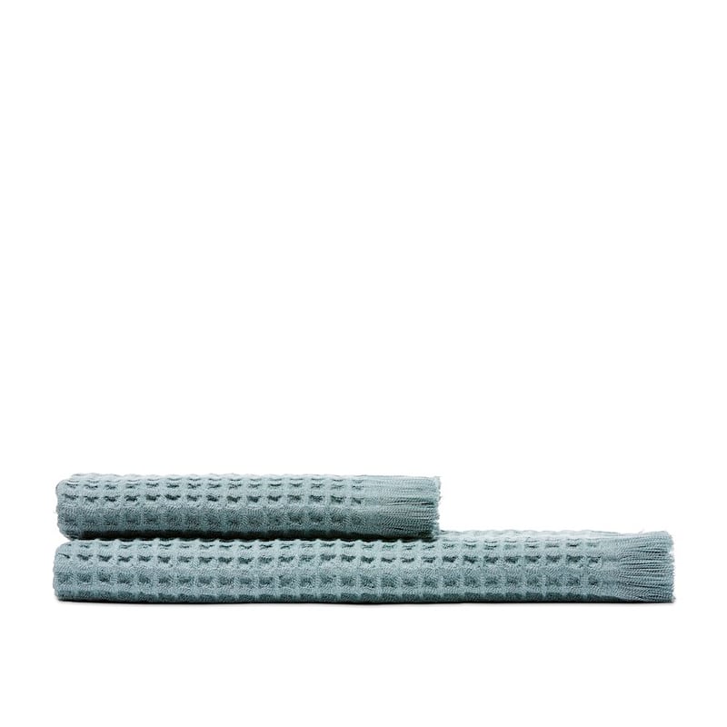 European Waffle Seagrass Marle Turkish Cotton Towel Range