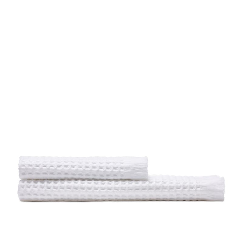 European Waffle White Turkish Cotton Towel Range