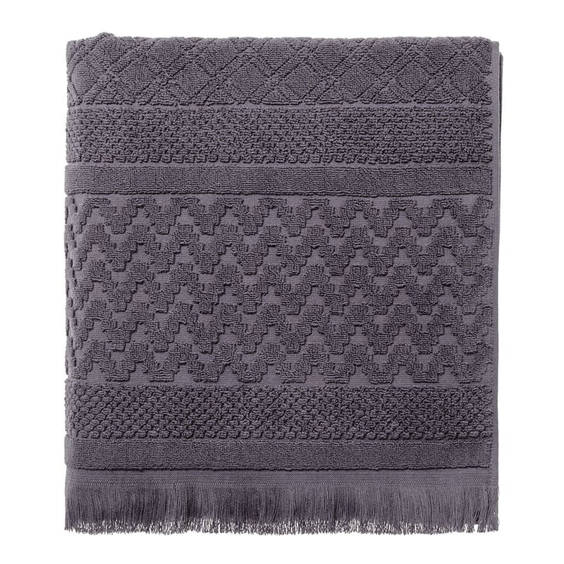 European Collection Turin Textured Towels Coal