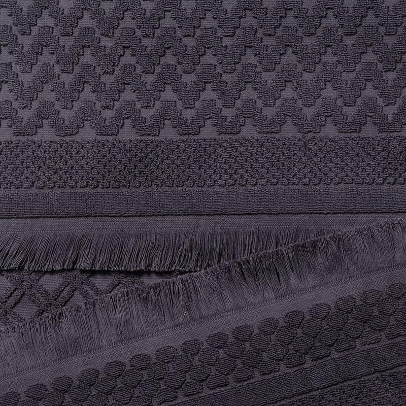 European Collection Turin Textured Towels Coal
