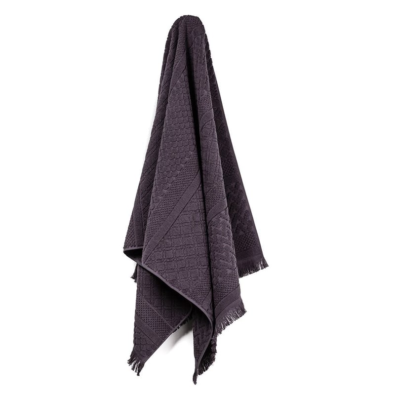 European Collection Turin Textured Towels Coal