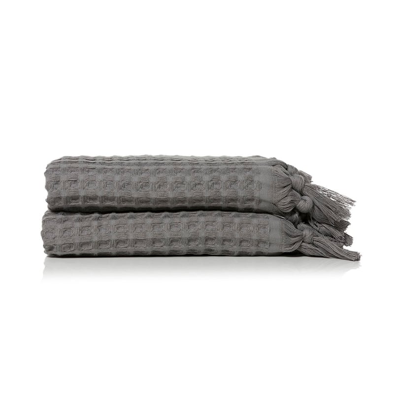 Waffle Hand Towel Pack Coal