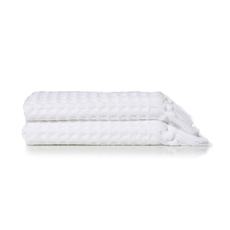 Waffle Hand Towel Pack White
