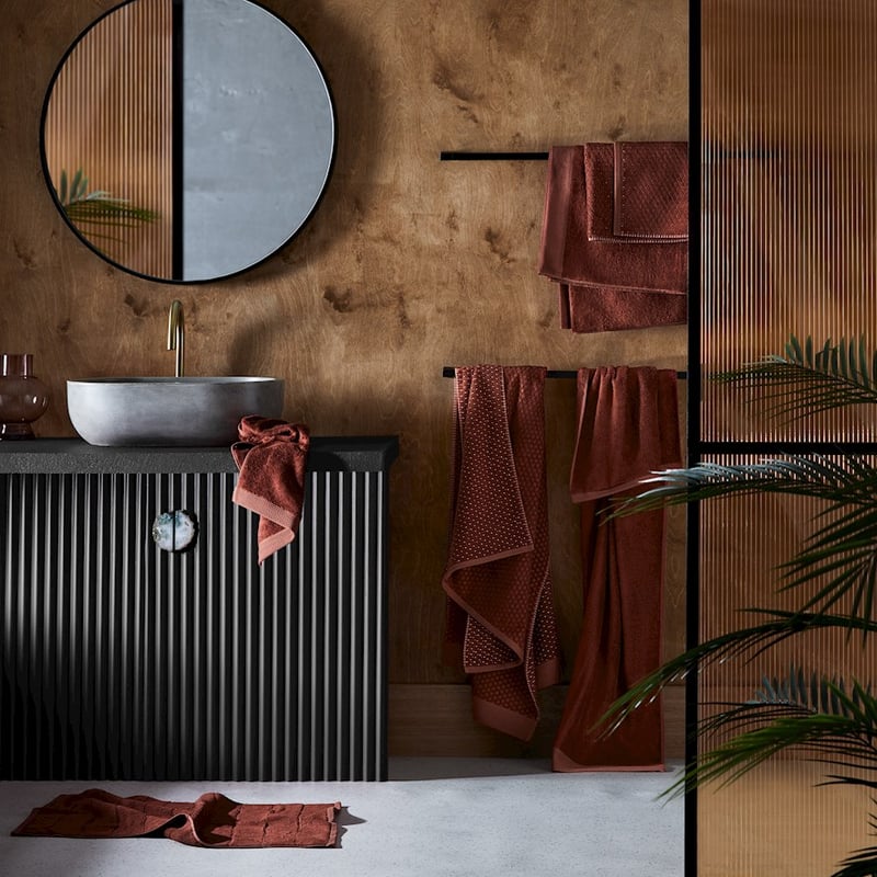 Navara Mahogany Solid Bamboo Cotton Towel Range