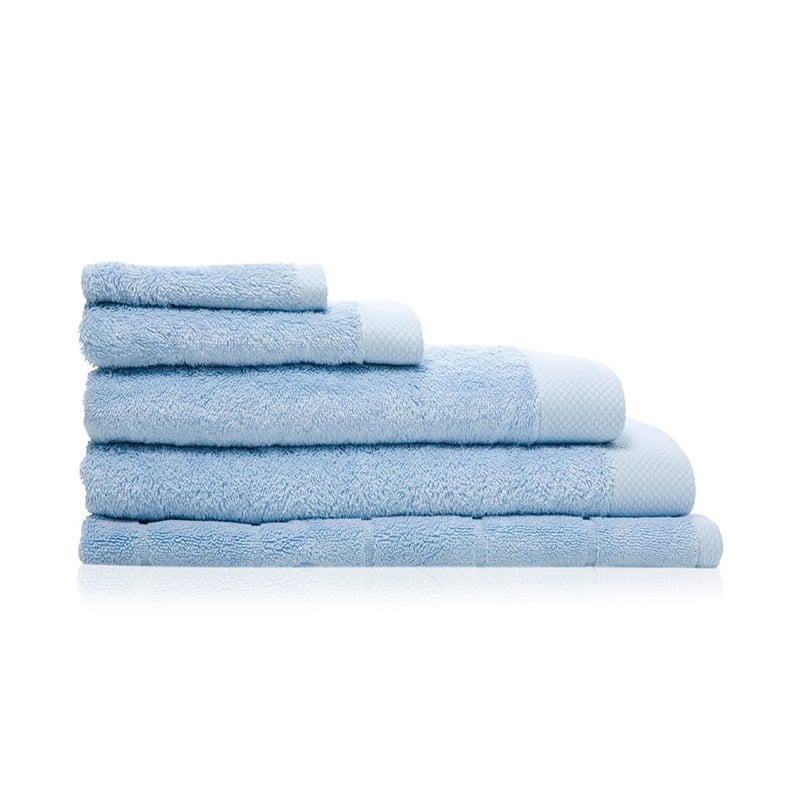 Navara Ice Blue Solid Bamboo Cotton Towel Range