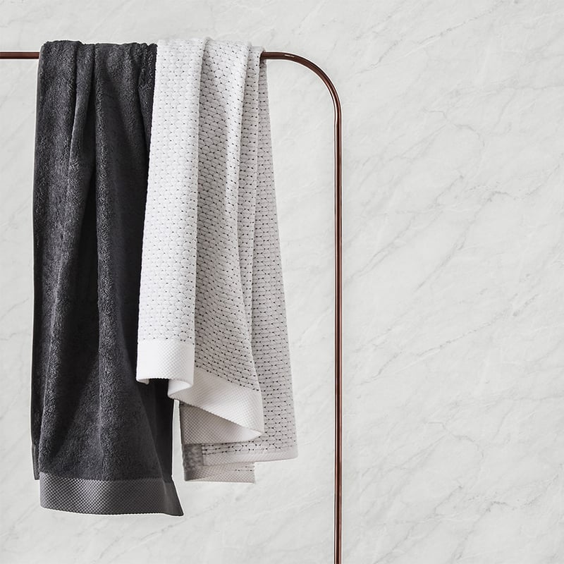 Navara Ice Blue Solid Bamboo Cotton Towel Range