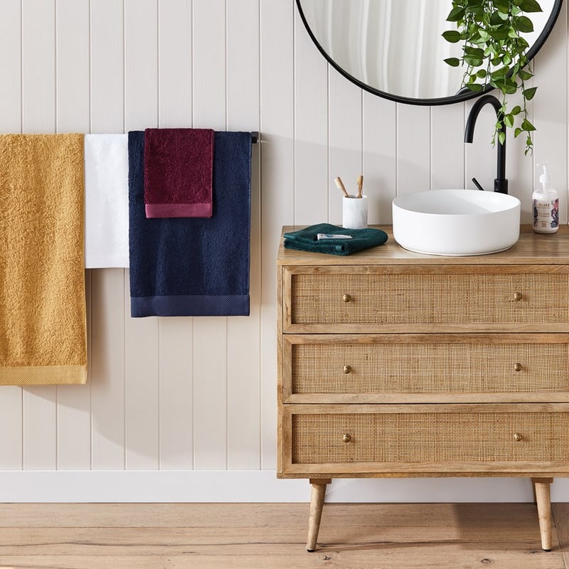 Navara Royal Blue Solid Bamboo Cotton Towel Range