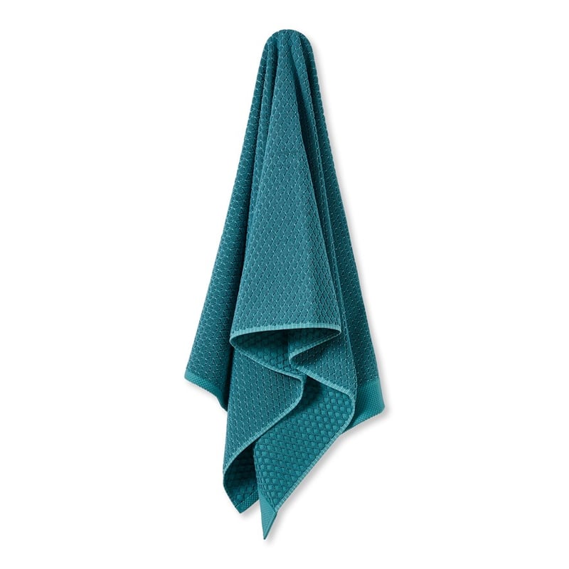 Navara Teal Textured Bamboo Cotton Towel Range
