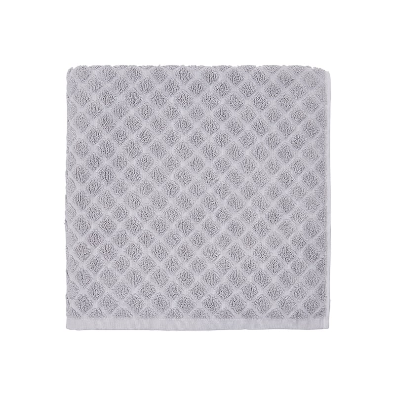 Lattice Textured Towels Silver