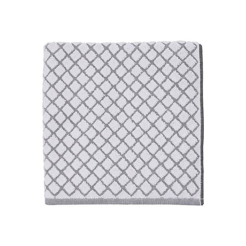 Lattice Textured Towels White