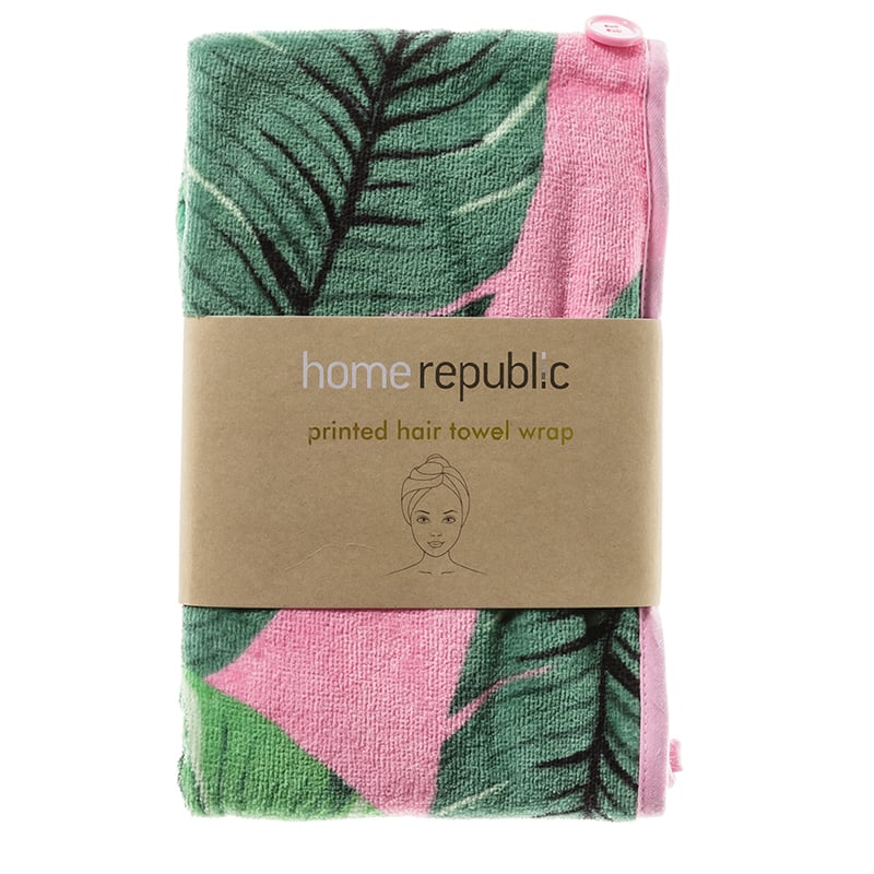 Printed Hair Towel Wrap Banana Leaves 