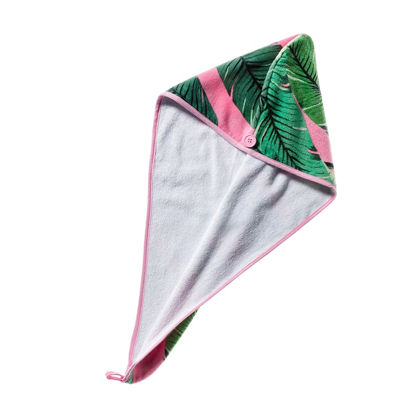 Printed Hair Towel Wrap Banana Leaves 