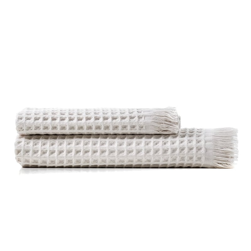 European Turkish Cotton Waffle Towels Stone Marle