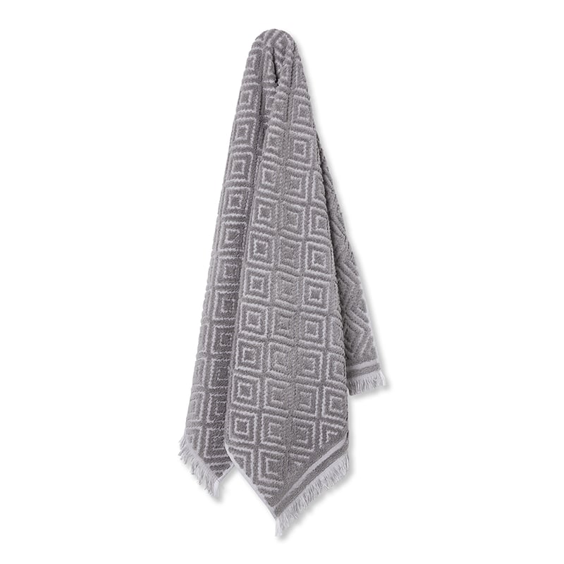Baroque Textured Towel Range in Cloud Grey 