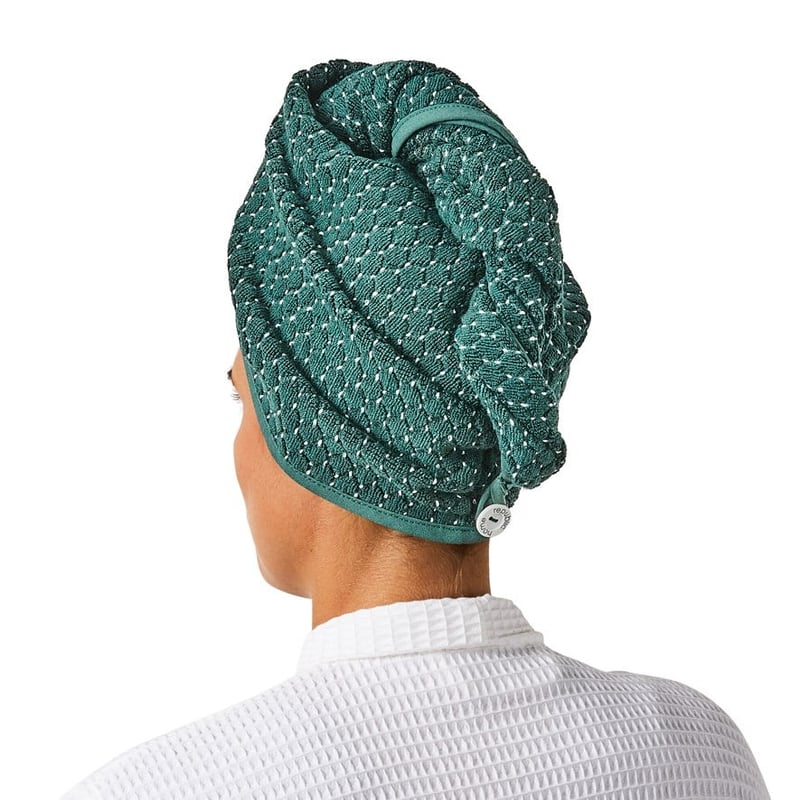 Navara Forest Textured Bamboo Cotton Hair Towel Wrap