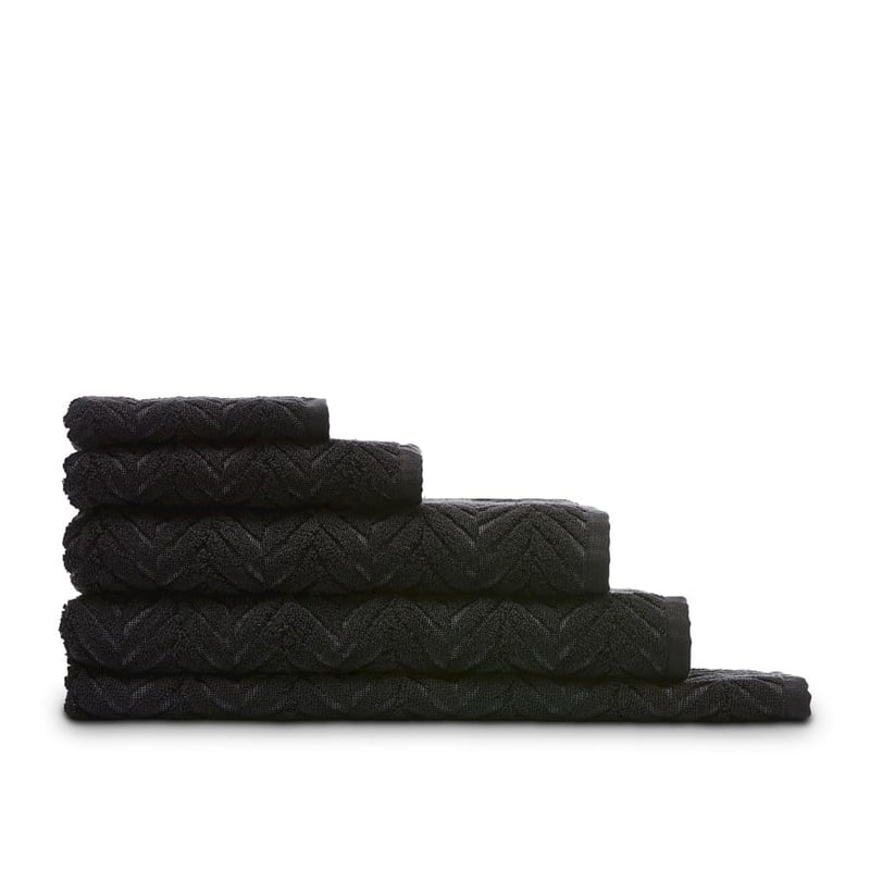 Mimosa Black Marle Textured Towel Range