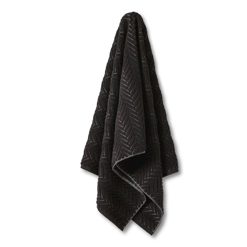 Mimosa Black Marle Textured Towel Range