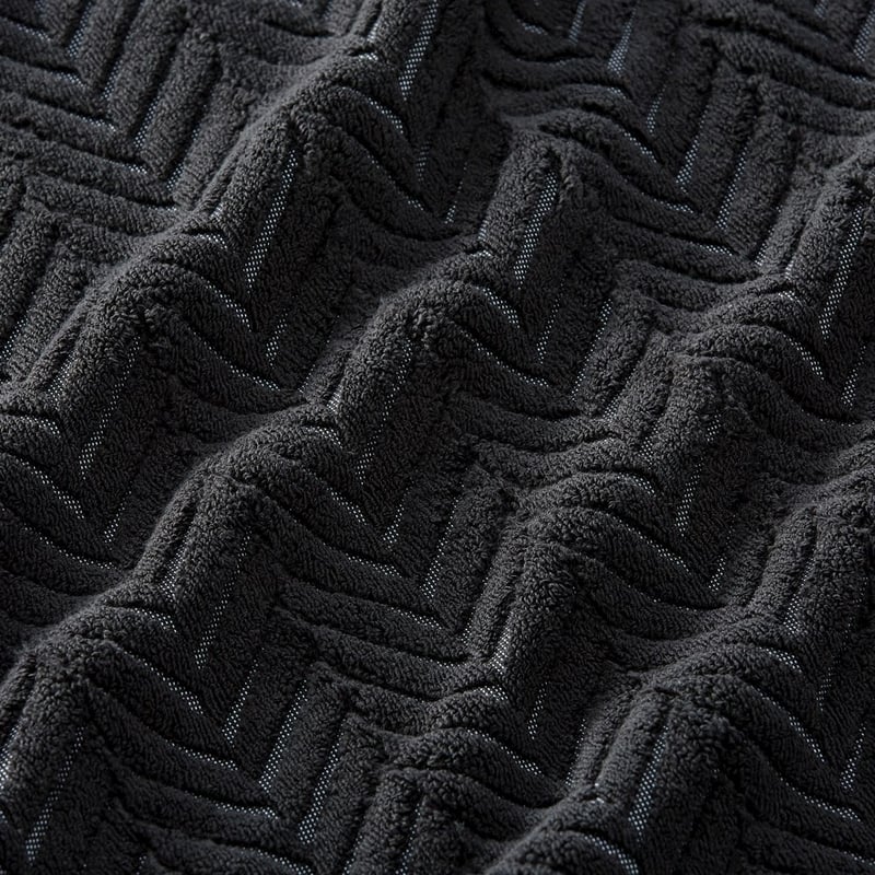 Mimosa Black Marle Textured Towel Range