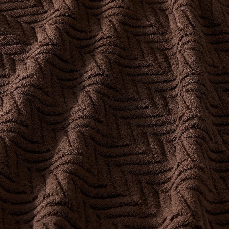 Mimosa Chocolate Textured Towel Range