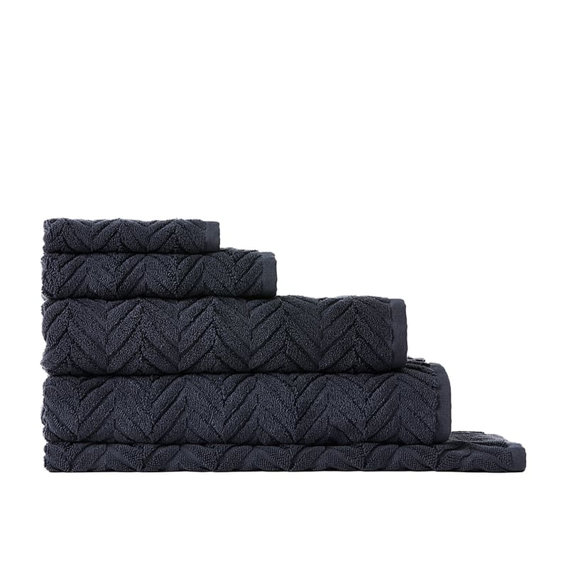 Mimosa Navy Textured Towel Range