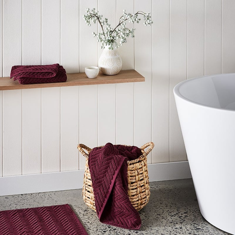 Mimosa Plum Textured Towel Range