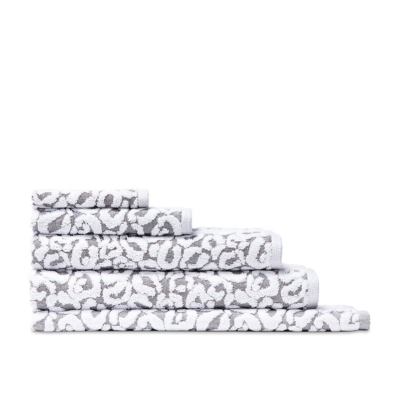 Leopard White Marle Textured Towel