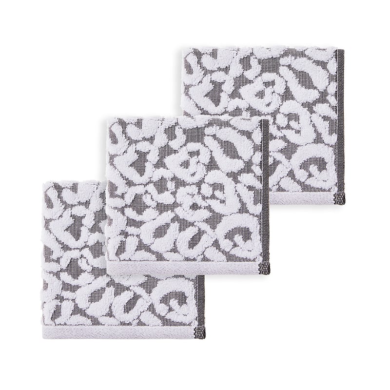 Leopard White Marle Textured Towel