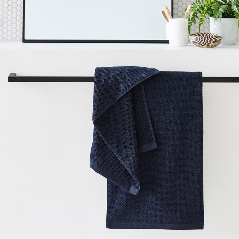 Savannah Navy Textured Towel Range