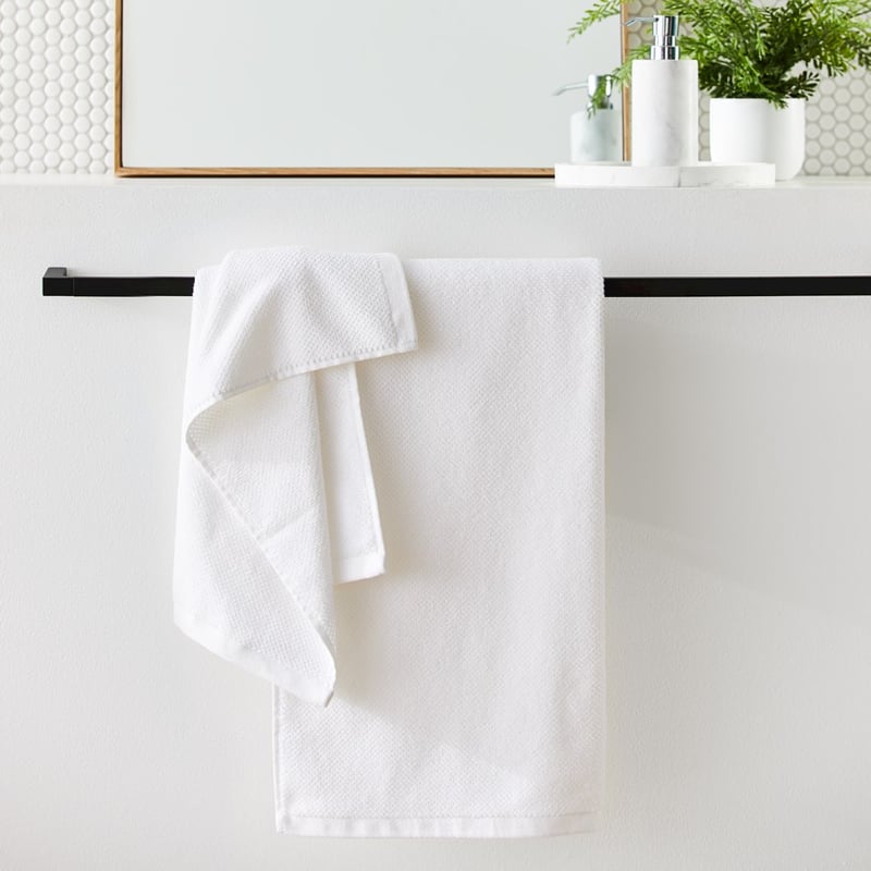 Comfort Collection White Textured Towel Range