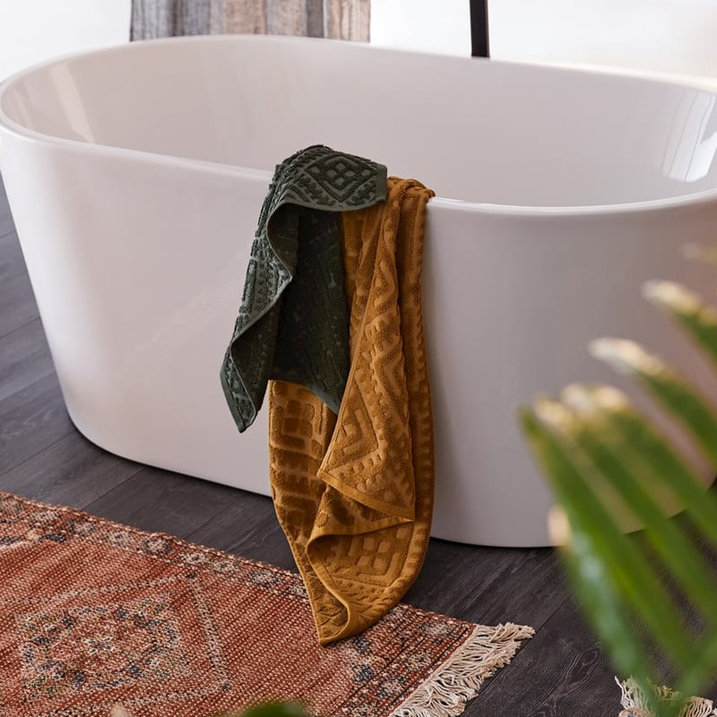 Florence Textured Olive Towel Range  