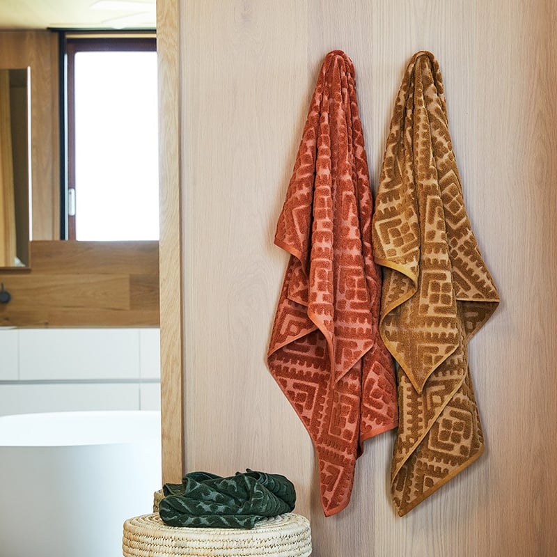 Florence Textured Terracotta Towel Range  