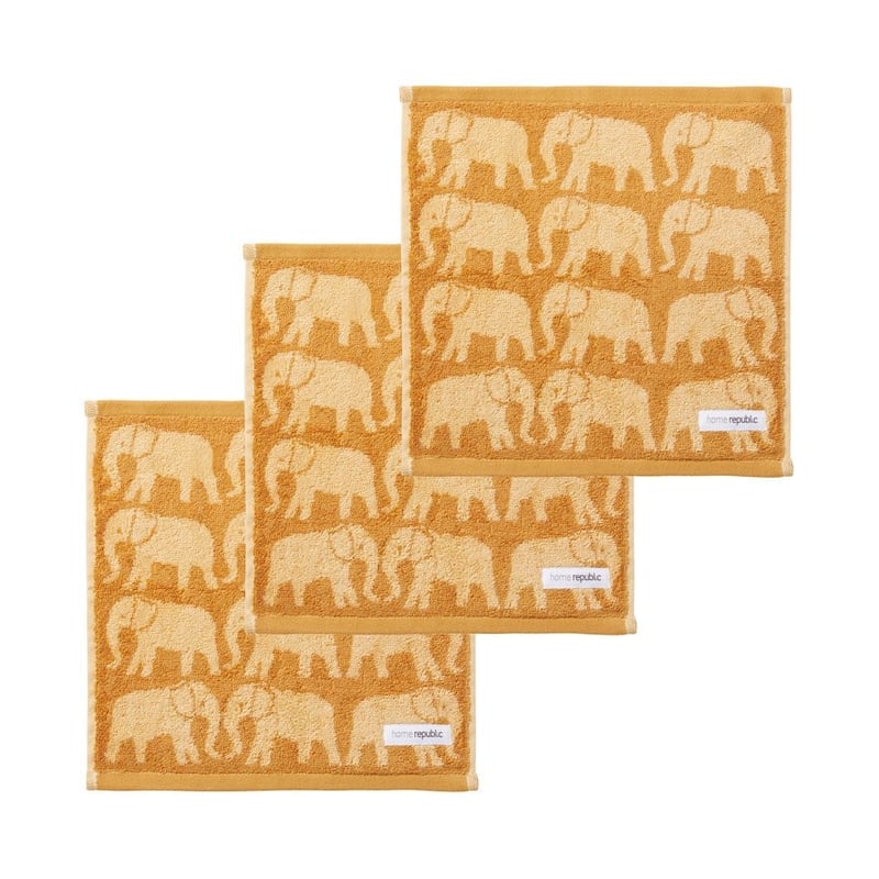 Elephant Mustard Towel Range