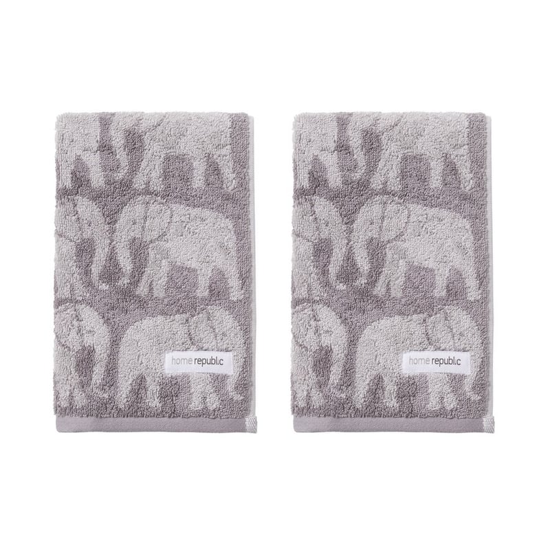 Elephant Grey Pack of 2 Hand Towels