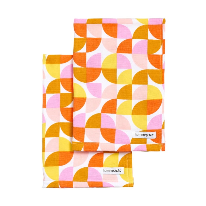 70's Retro Hand Towel 2 Pack