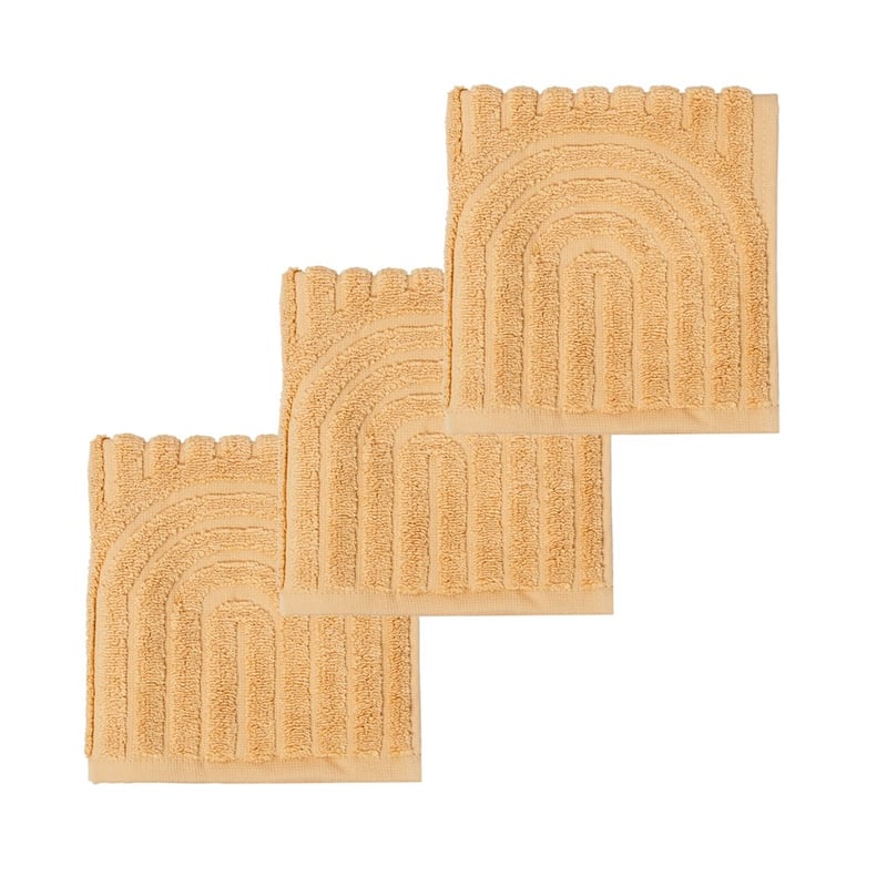 Archie Mustard Face Washer Pack of 3