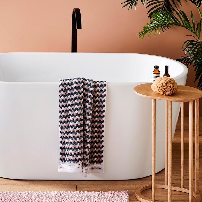 European Francis Turkish Cotton Towel Range Bath Towel Seagrass Multi 