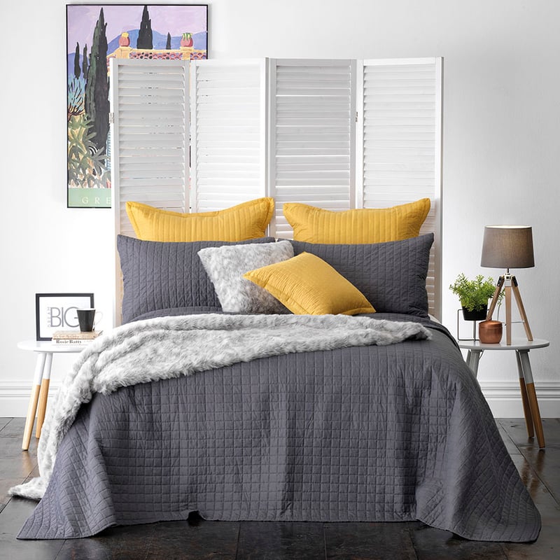 Smithfield Charcoal Fur Throw